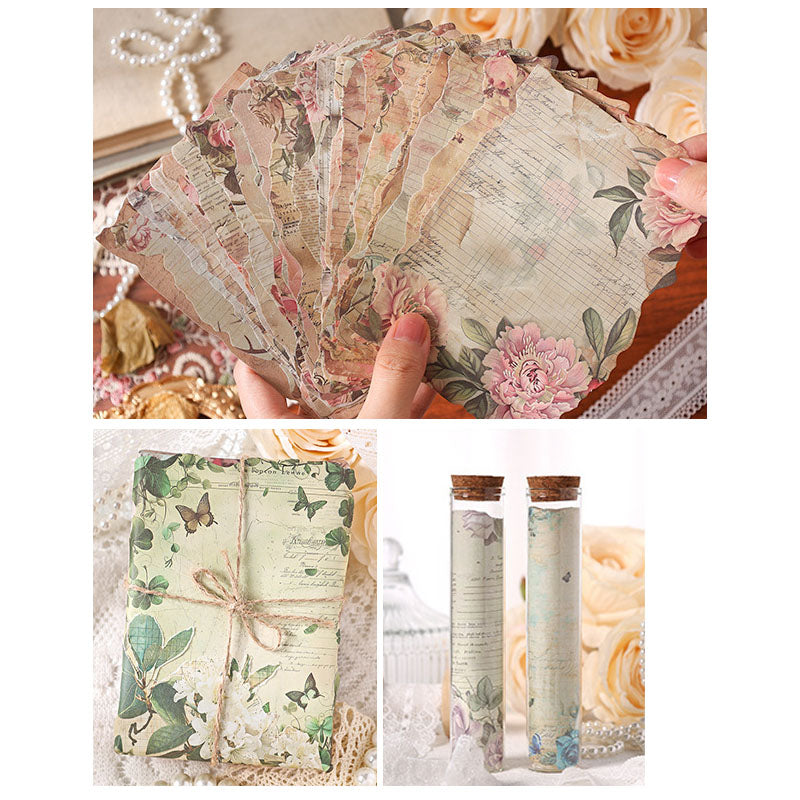 YMHJ606 - material paper Qimeng Huajian series non-sticky DIY collage retro creative notebook