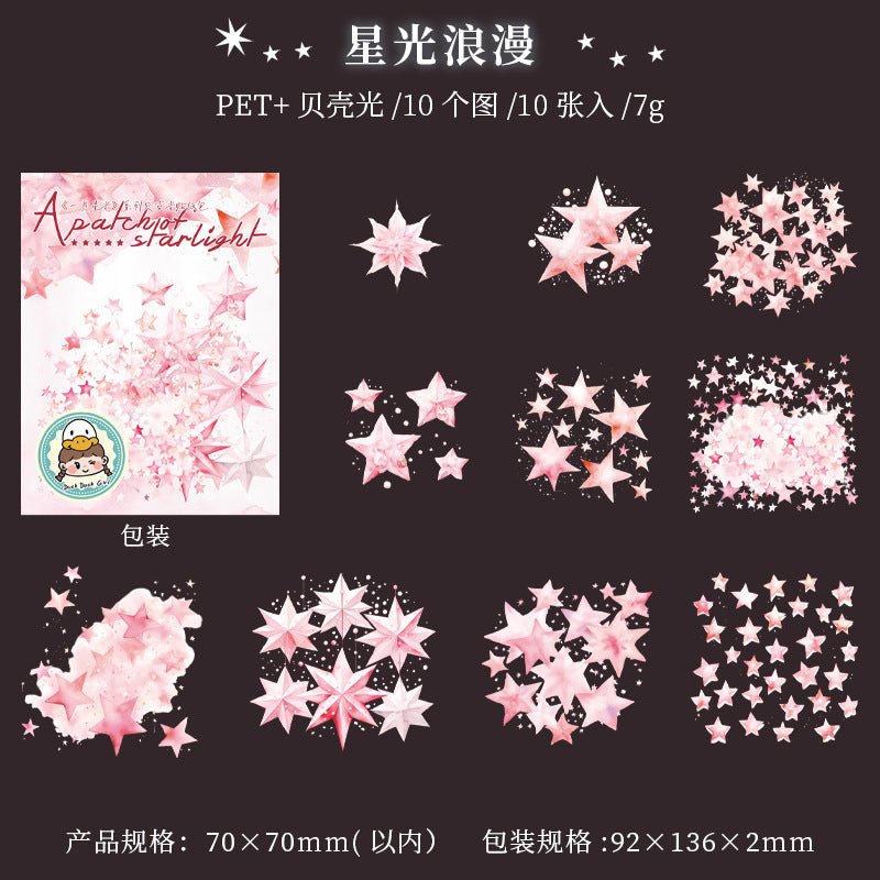 MHD-YPXG001-Floral Theme Transparent PET Sticker | 70x70 mm | 10 Stickers