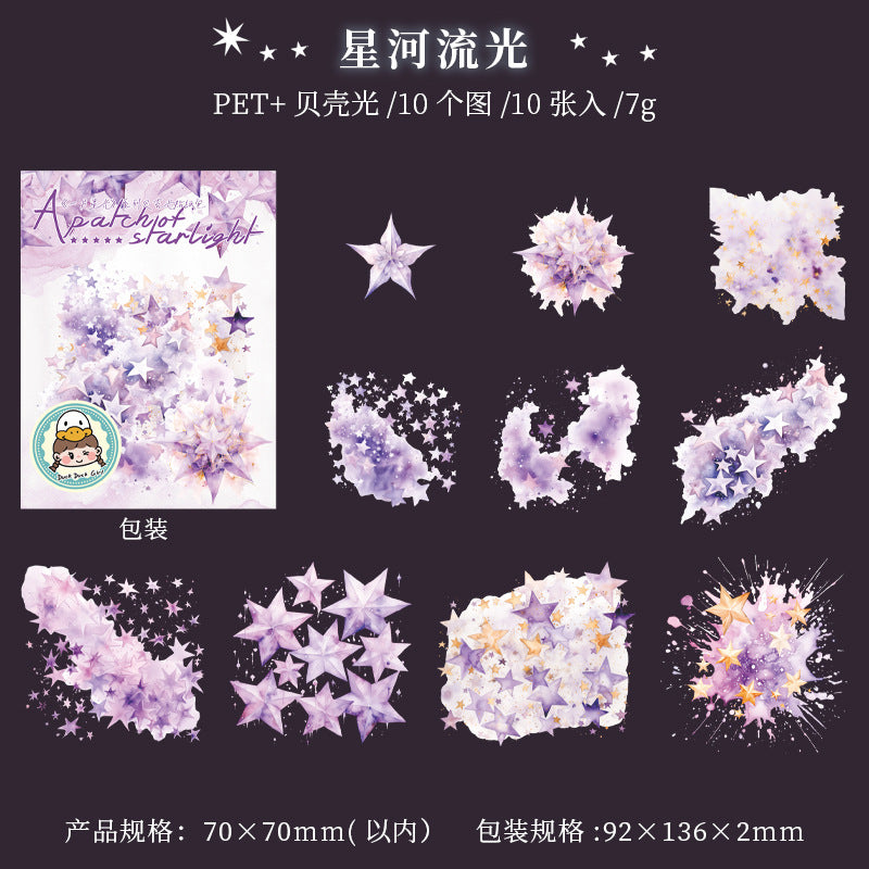 MHD-YPXG006-Floral Theme Transparent PET Sticker | 70x70 mm | 10 Stickers