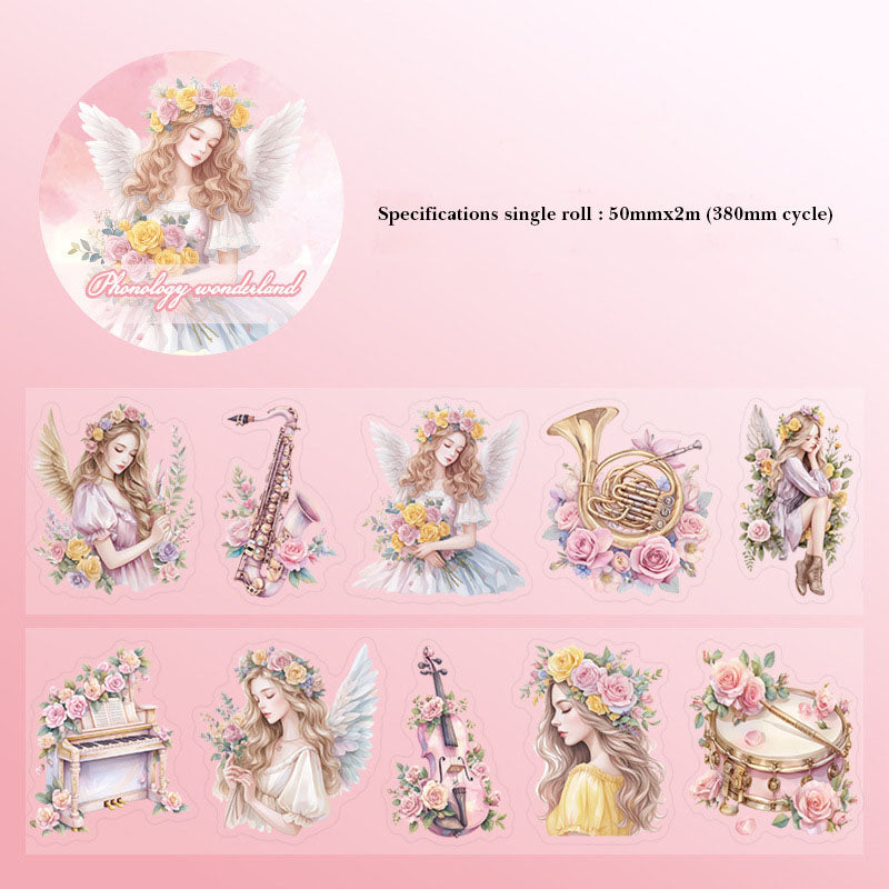 YYXZ601 -Sticker Roll| tape rhyme Wizard series pet hand curtain tape film character diy material sticker
