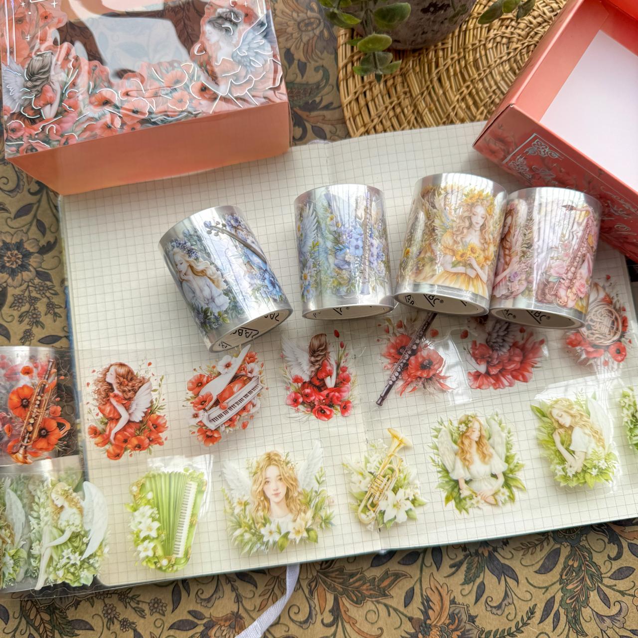 YYXZXL101 - Sticker Roll| sticker rainbow alphabet series creative English film hand curtain pet material sticker 8 into Sticker Box