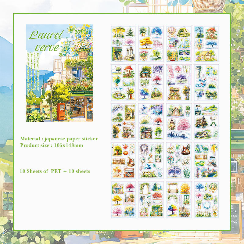 ZLMD404 - stickers Benzhilan full-floor series waterproof cut film stickers handbook material 20 pieces into 4 types