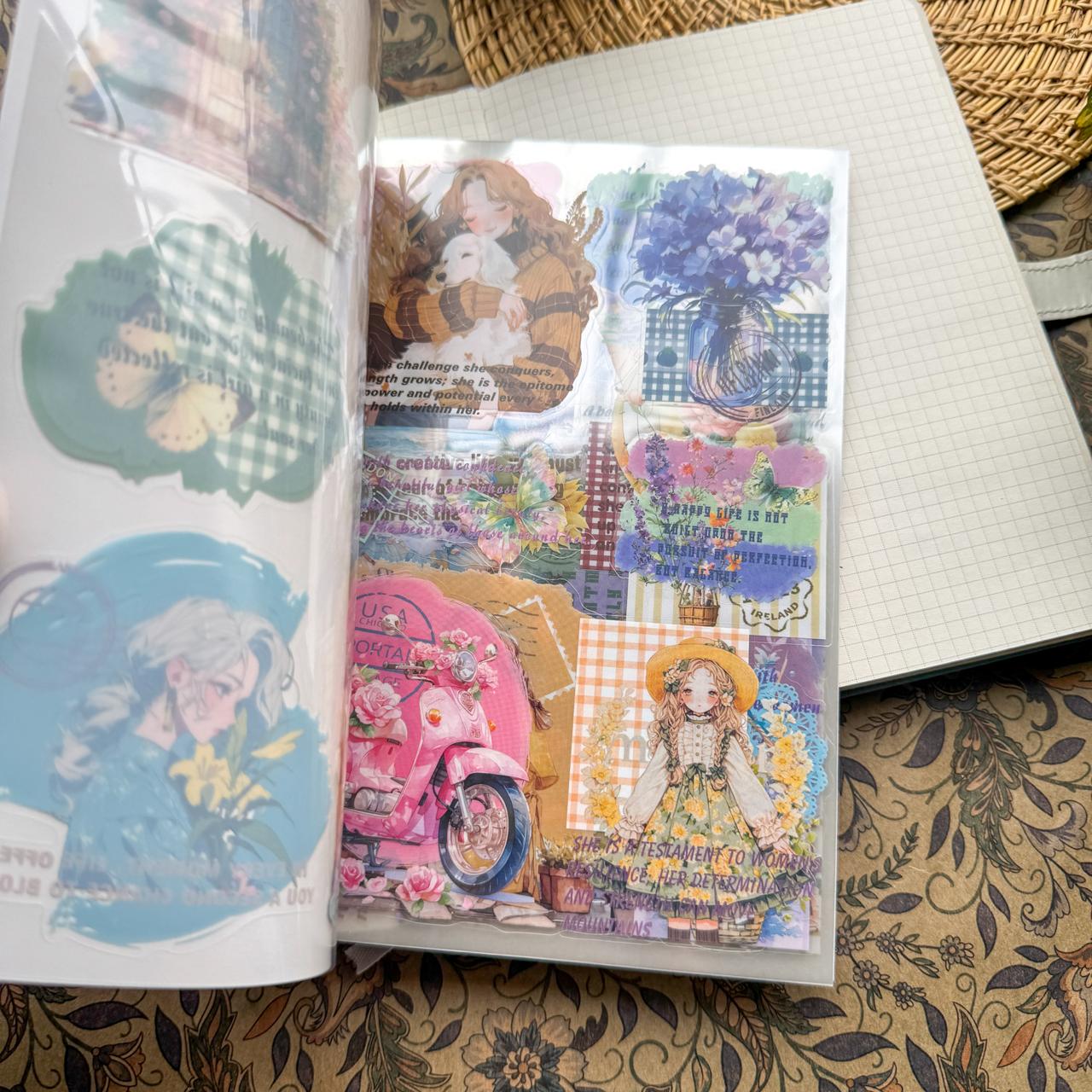 ZLMD403 - stickers Benzhilan full-floor series waterproof cut film stickers handbook material 20 pieces into 4 types