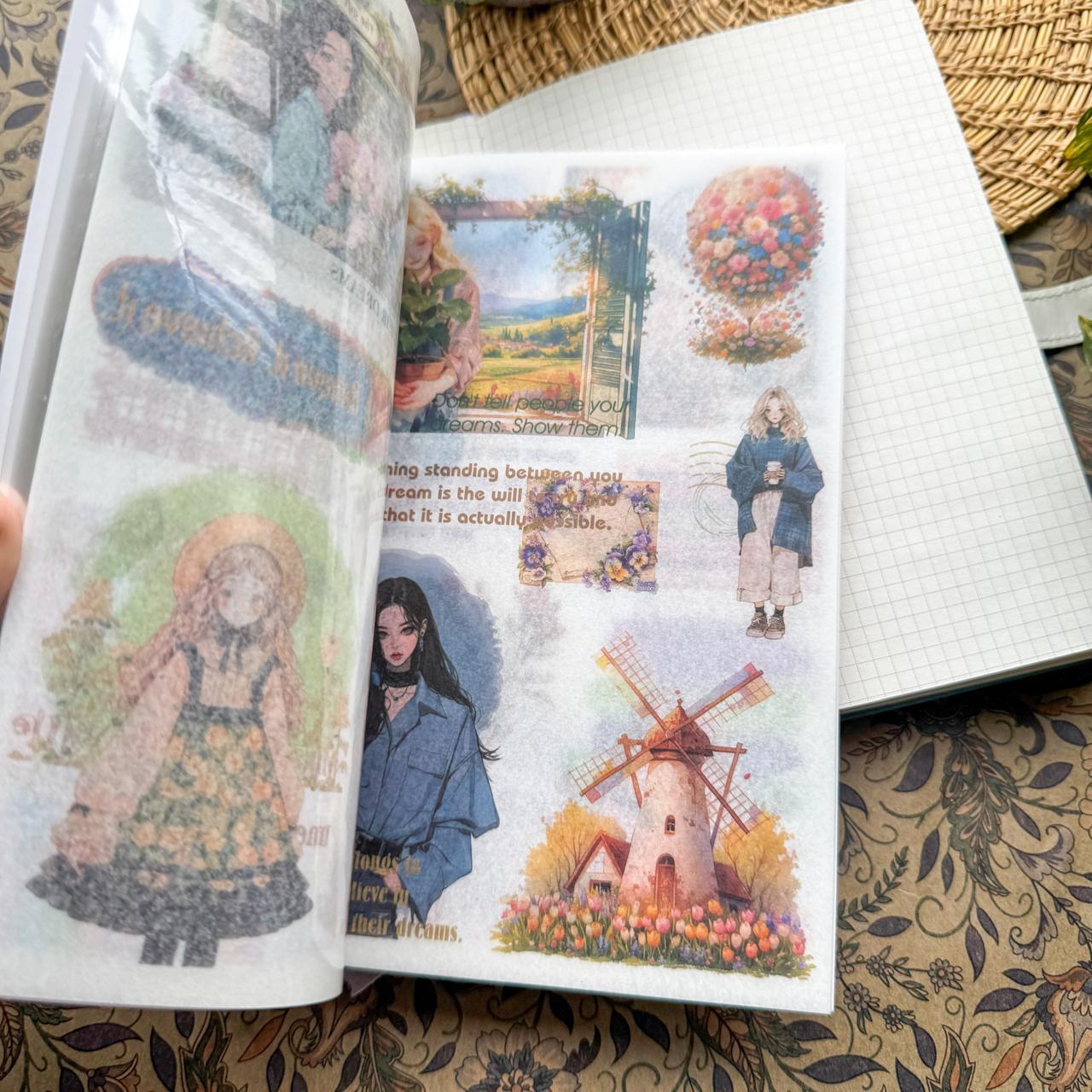 ZLMD403 - stickers Benzhilan full-floor series waterproof cut film stickers handbook material 20 pieces into 4 types