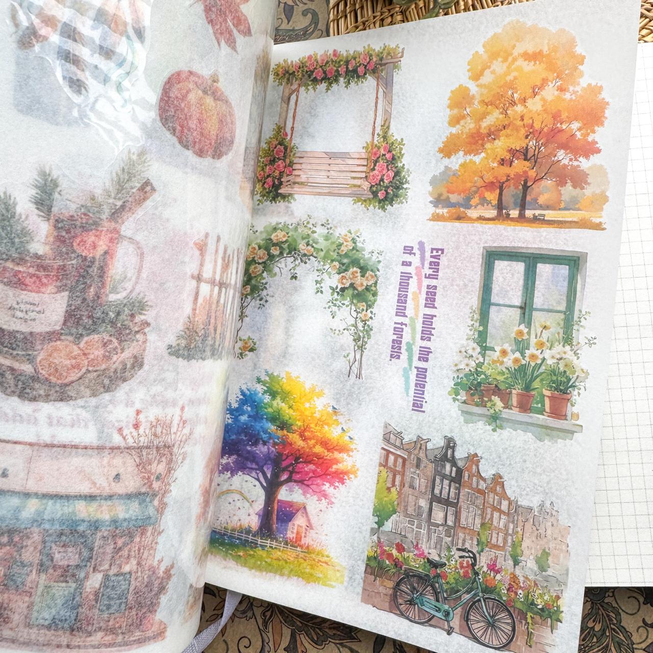 ZLMD404 - stickers Benzhilan full-floor series waterproof cut film stickers handbook material 20 pieces into 4 types