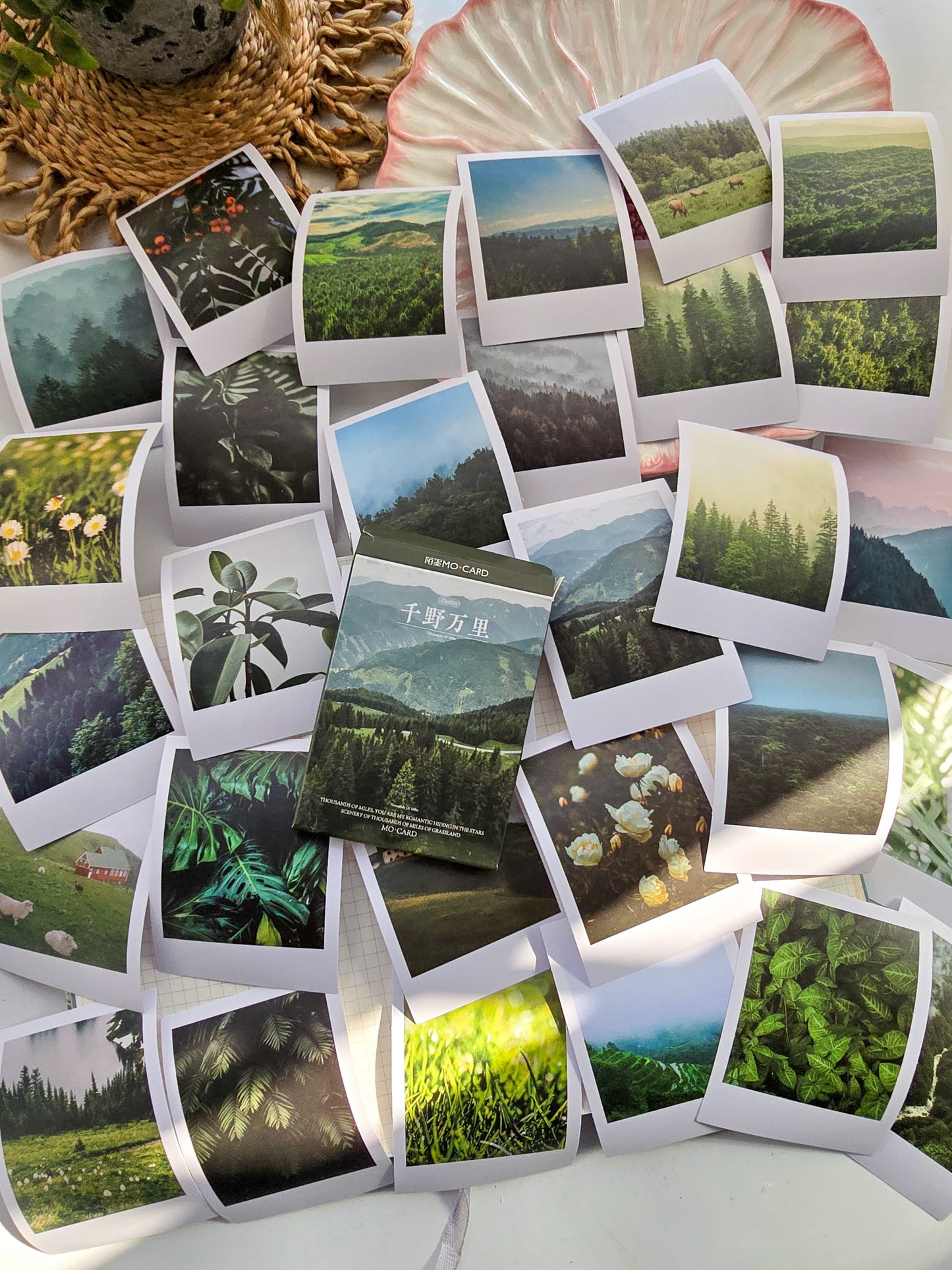 Mmk06d239 Polaroid photo Green | mocard 30 pcs | Paper Sticker | 58mmX88mm