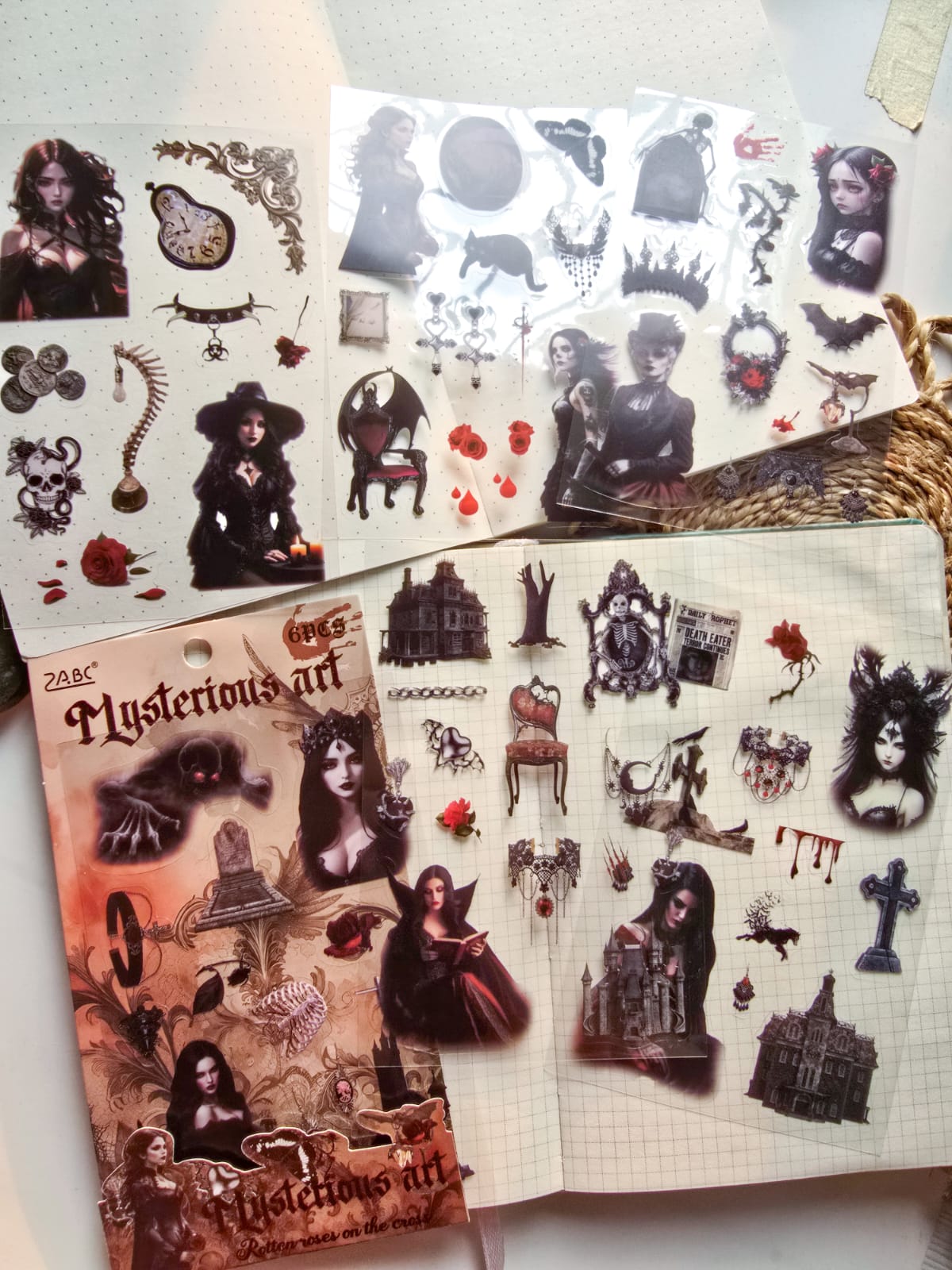 Atltb - 402 PET Journal Pet Sticker goth - 6 sheets