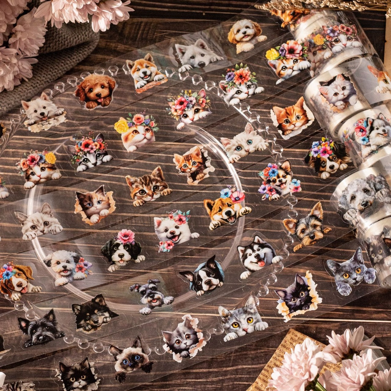 Mgjl003 PET Sticker Roll | Animal Sticker Roll | Animal Sticker 40mmx2m
