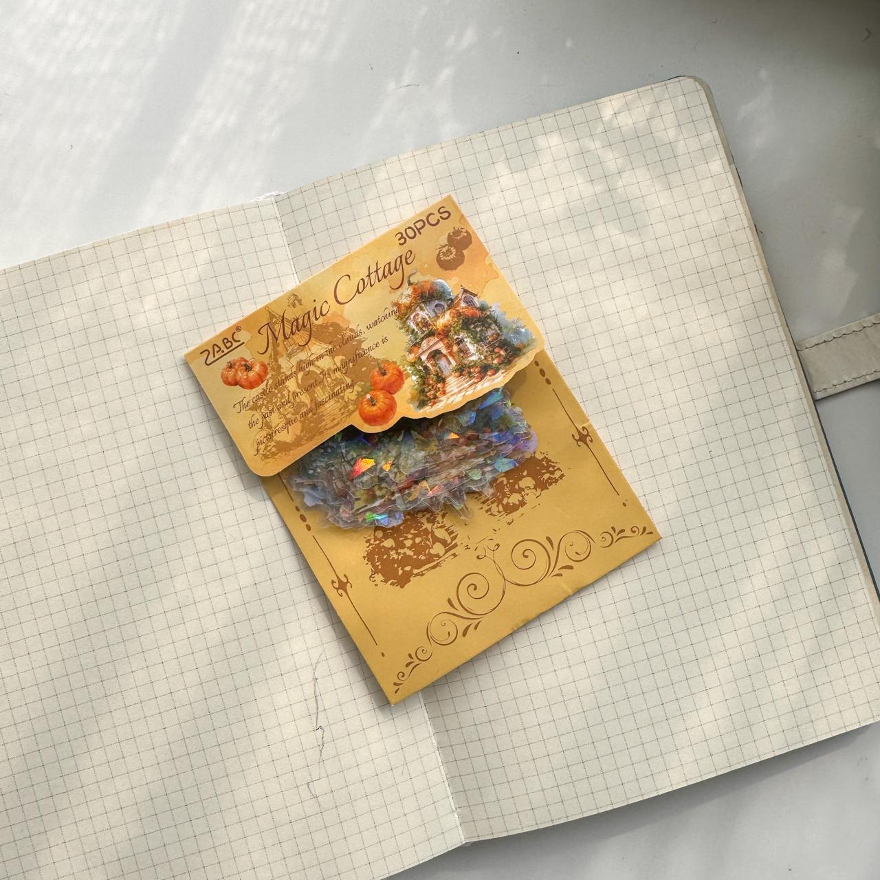 MYYZ601 - sticker magic smoke quiet house series laser shell light waterproof pet hand account material posted 30 into