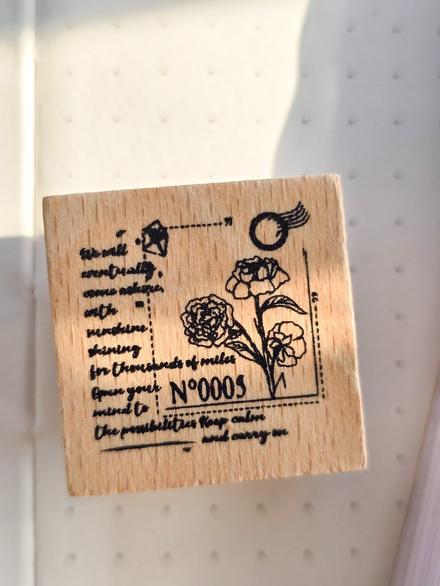MGYJ604-7 Wooden Stamp Flower Letter