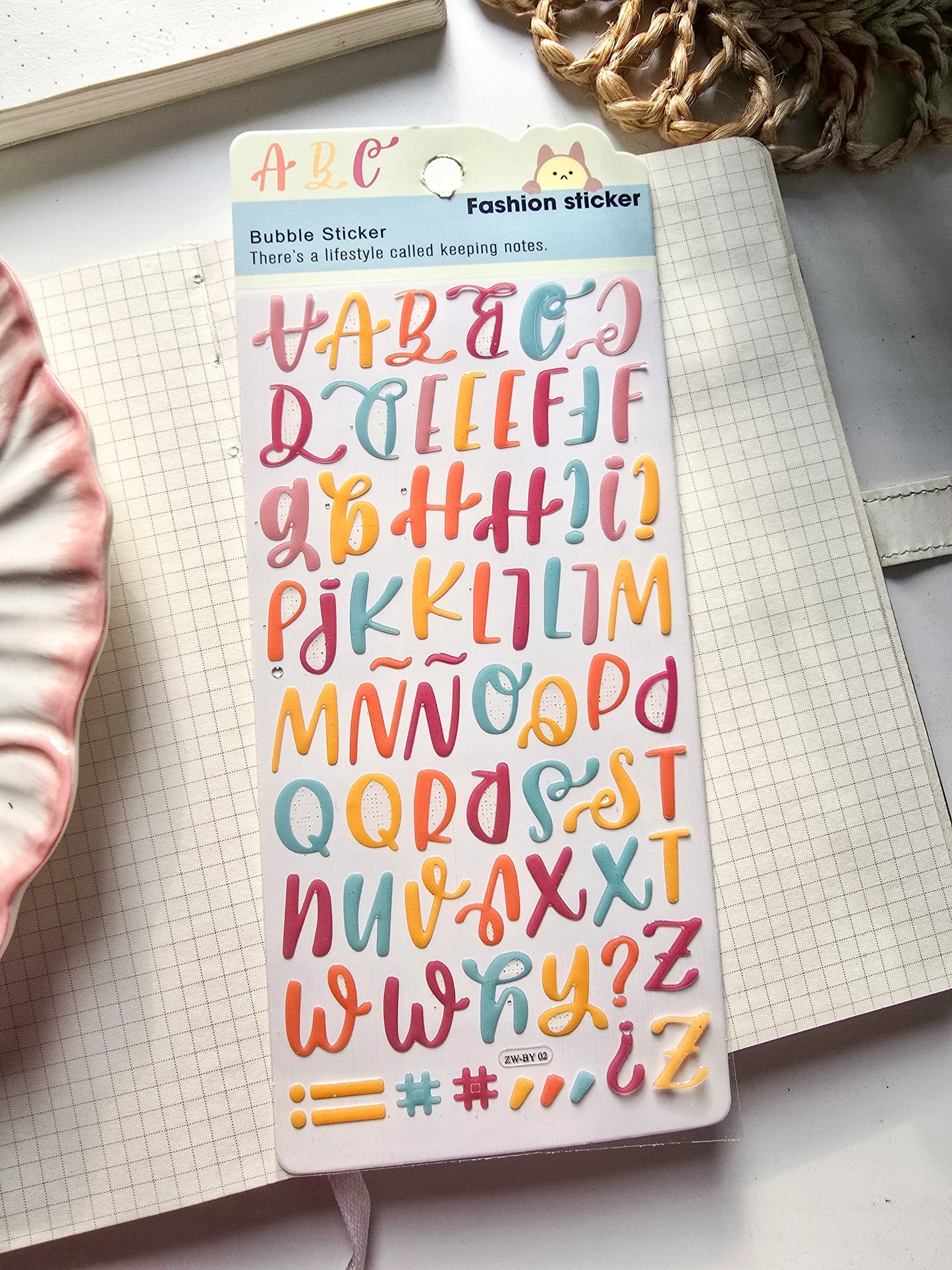 Alphabet sticker Colourful G 1 Sheet