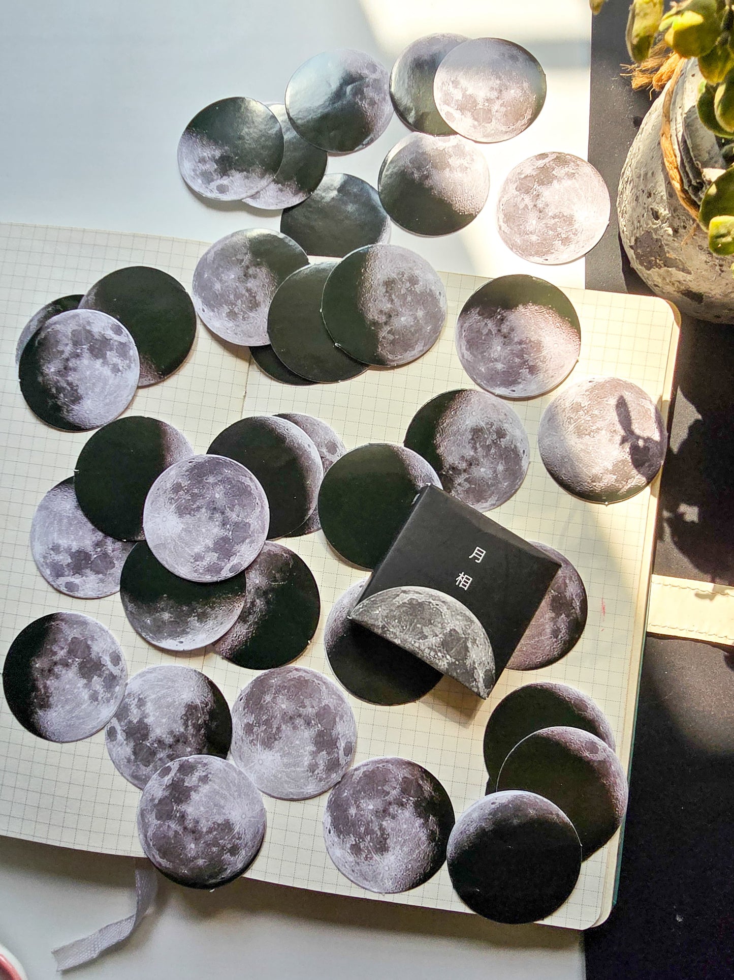 MMK-MT064 |Paper sticker Pack Moon sticker | 45 pcs