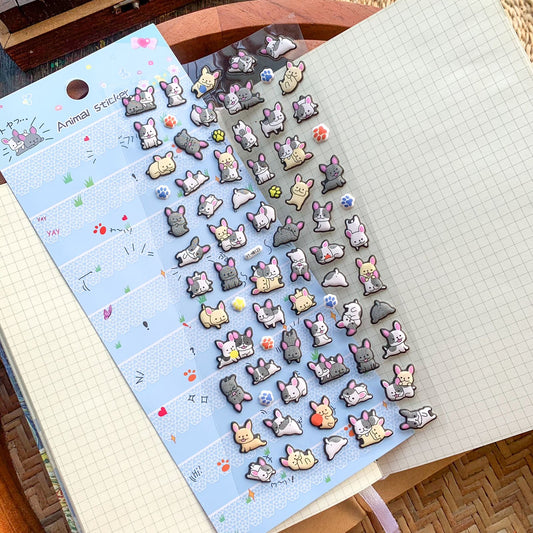 YTHB123 - 3D Puffy Decorative Stickers Doggy | 1 sheet | Animal Stickers