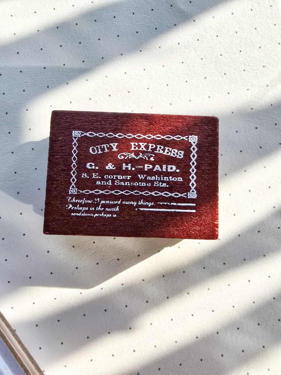 YYZY403-2 Wooden Stamp Written