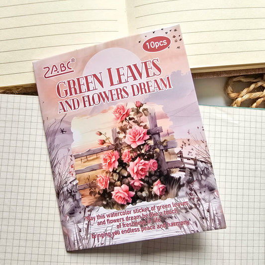 HHXZ601 - sticker package Flower Sea Boat Series Landscape Landscaping Special Oil and Paper Cut Film Handbook Material