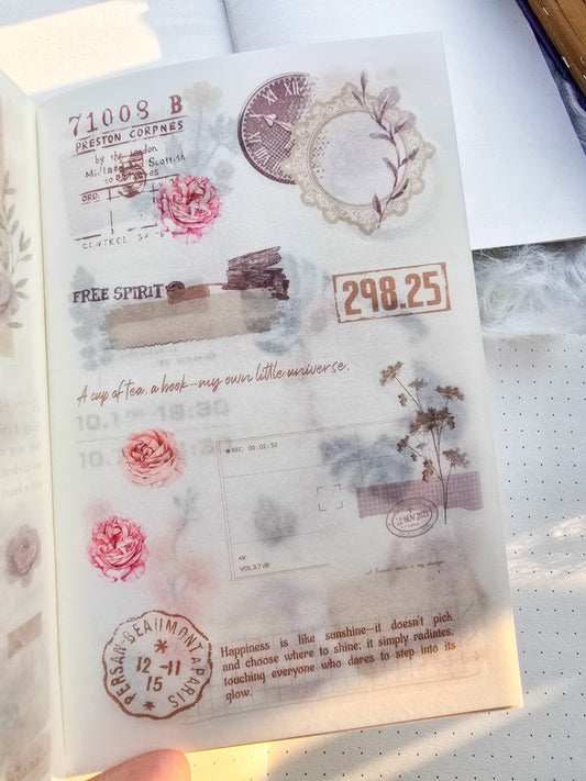 Hjys404 Amber Sunshine Deco And Pet Sticker Book | 20 Sheets 100*150 mm