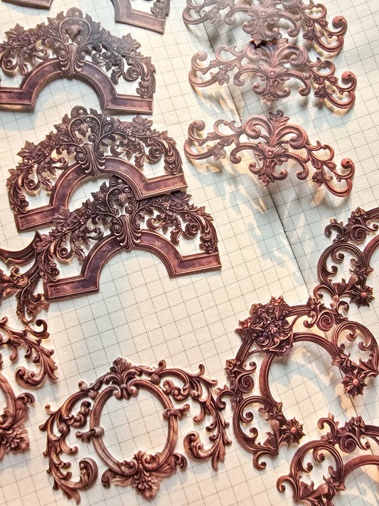 MG033-0848-Yan Ji sticker pack Romantic Rule series Retro Baroque notebook material 20 pieces into 6 options