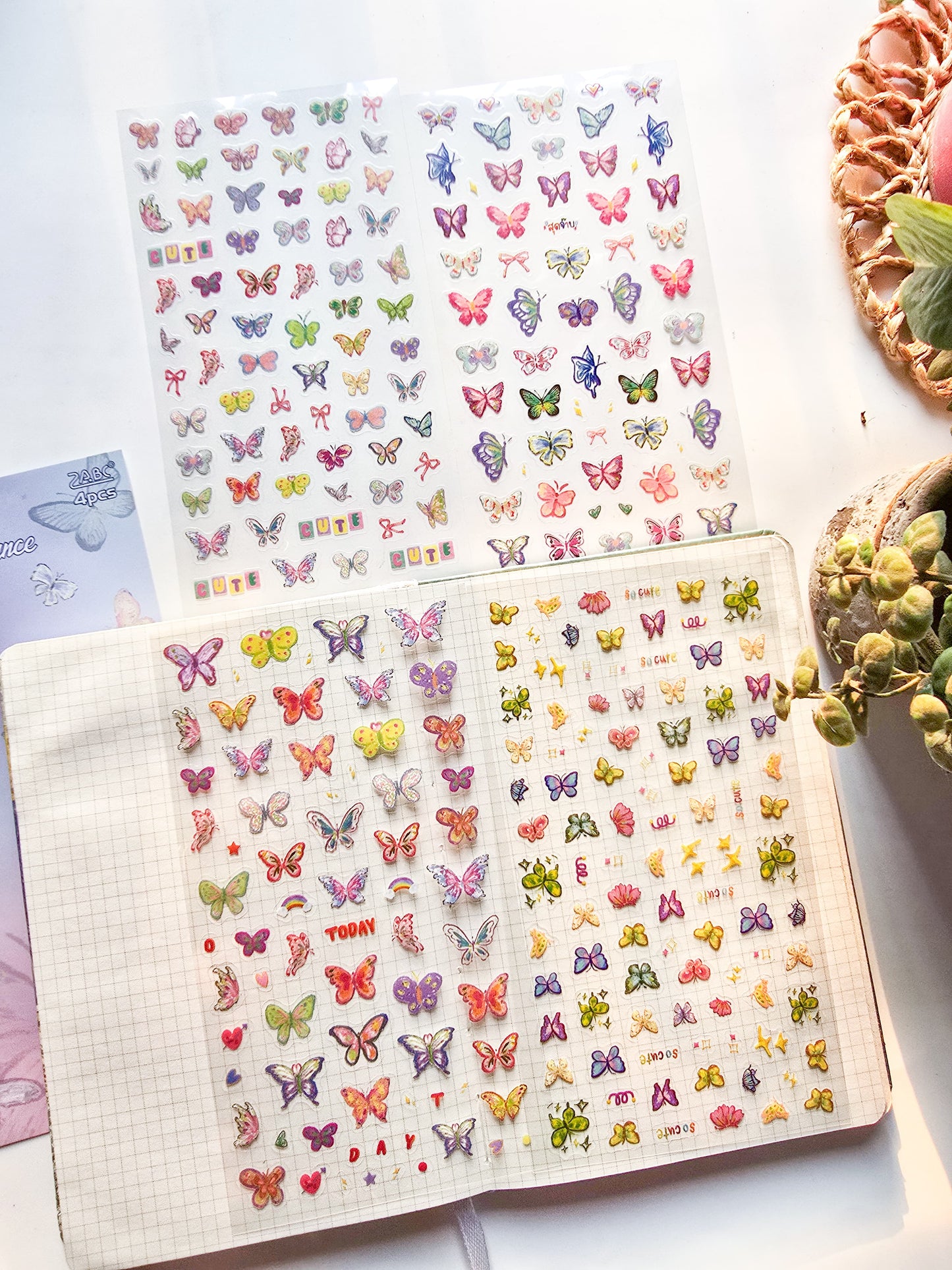DMXH401 - sticker bag retro recycling set series hand account material mobile phone box creative stickers