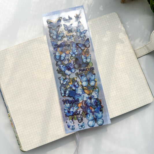 CYLG602 - sticker colorful wings streamer series butterfly cutting film hand account pet creative hand account material sticker