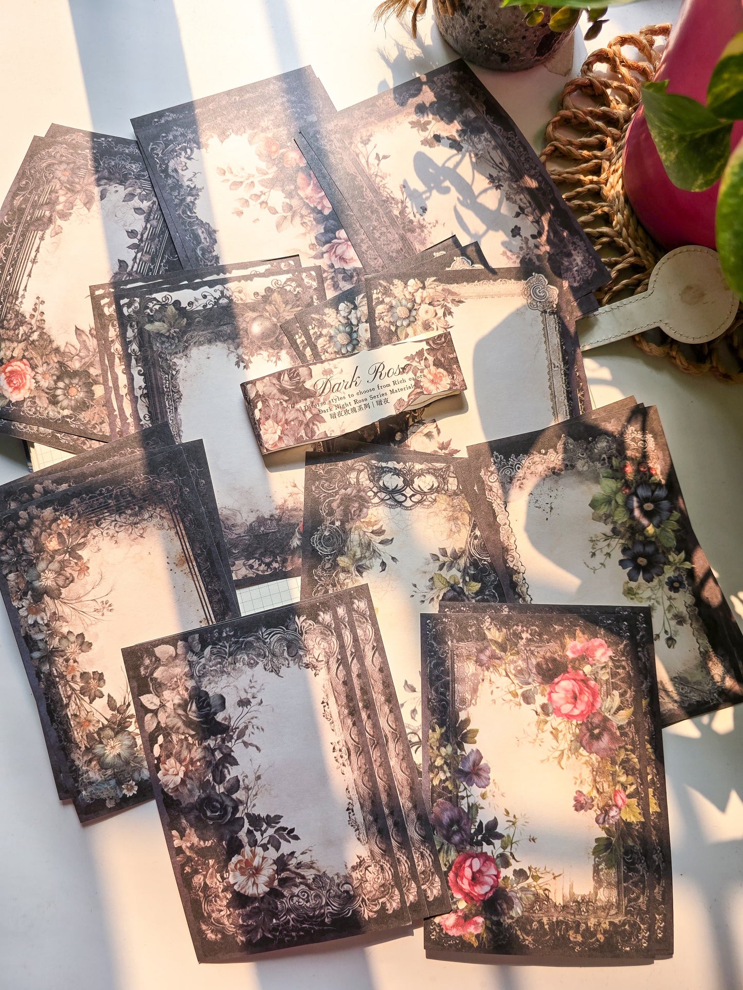 Mg00036 Dark Rose Series Paper Sheet 95*140Mm 30Pc