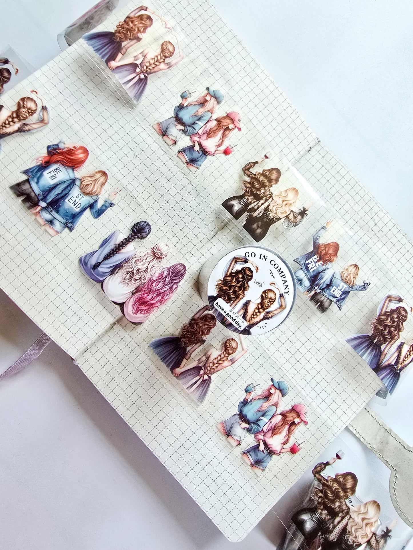 MHD-JBEX006-A|Friendship Sticker Roll| PET Sticker Roll | Precut |