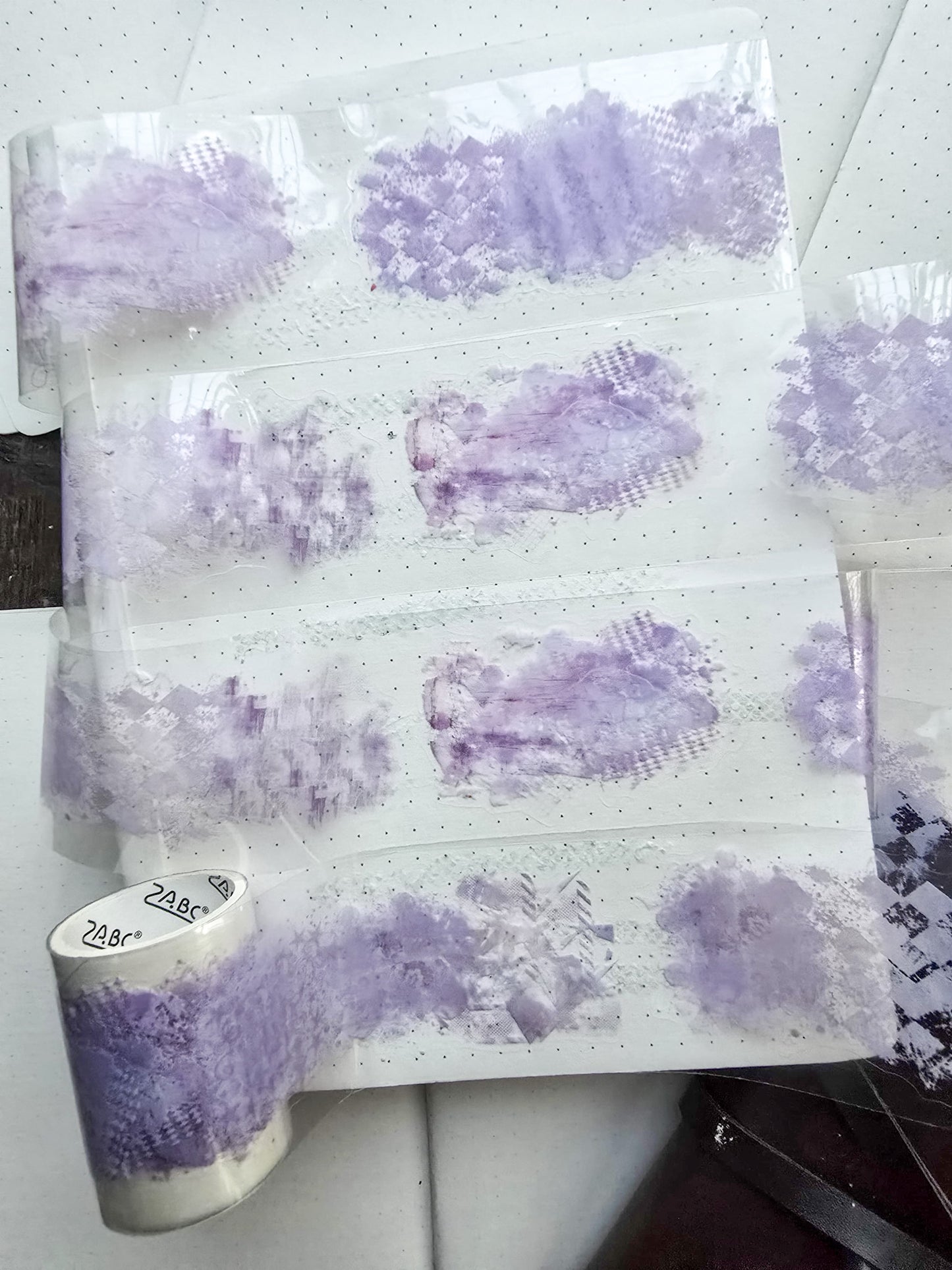 DCLY-201 Water Colour Ripples Light Colour Flow | Water Colour Series Pet Tape Sticker Roll Set of 6