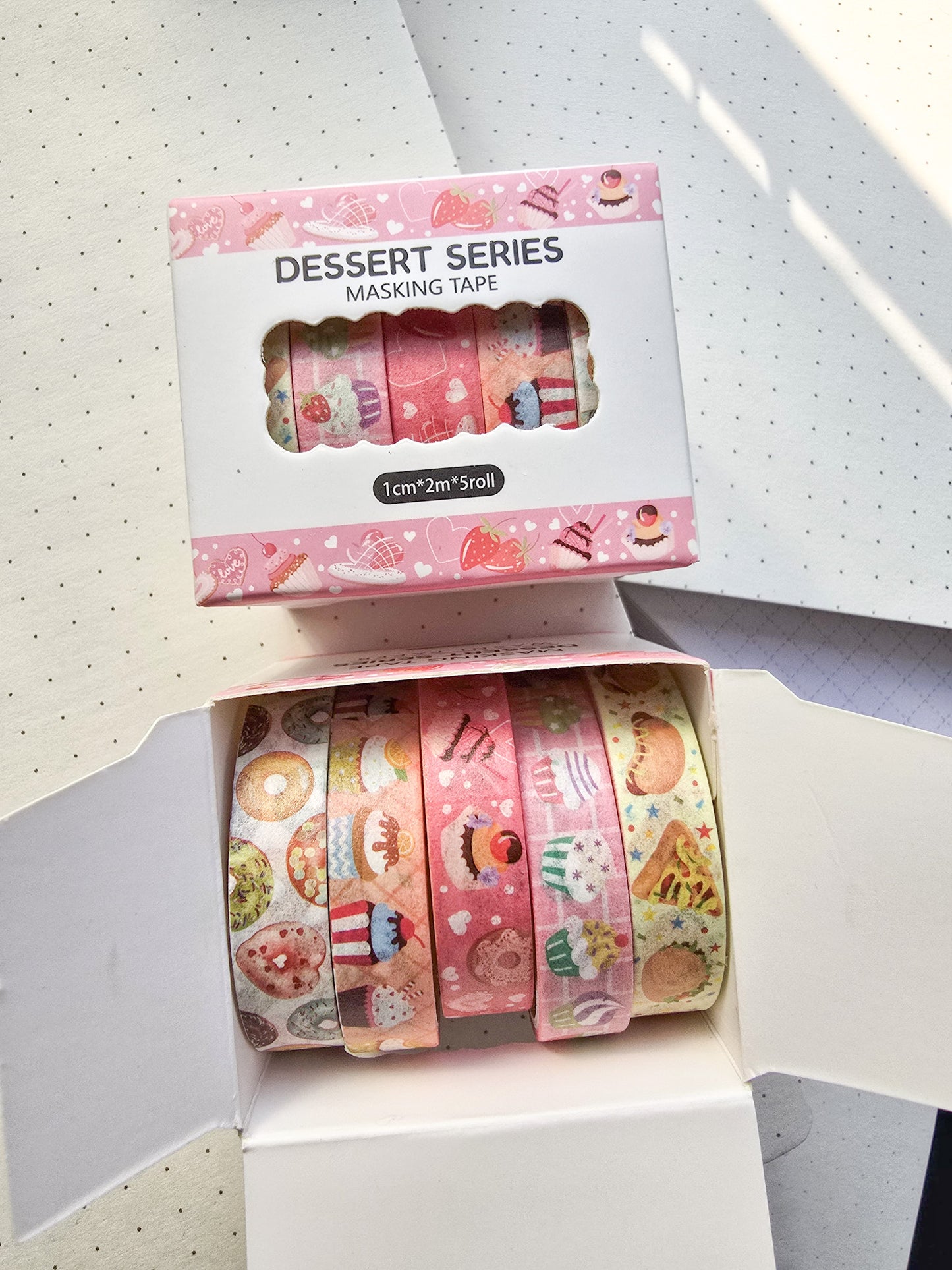 xmjd3089d- 2 Dessert Series Washi Tape Set | 1cm* 2m set of 5