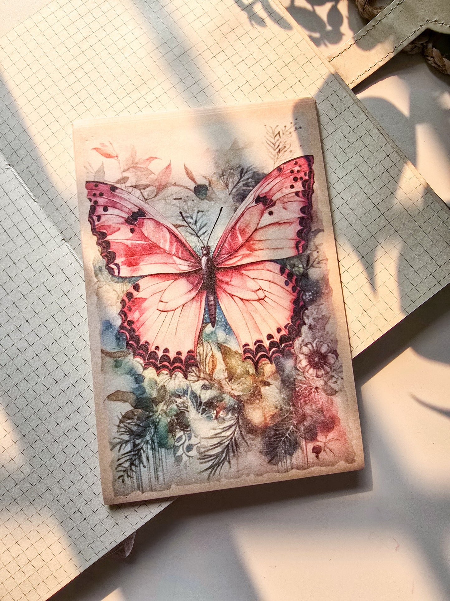 Mg0449 Retro Butterfly Paper Sheets 95*140Mm 30P