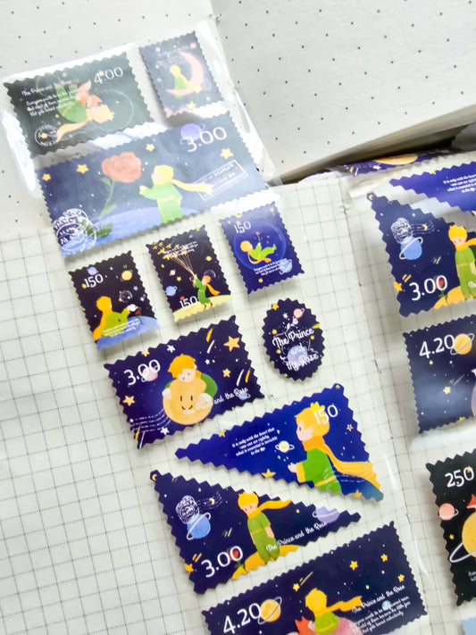Mmk03g028 The price And the Rose | Stamp Sticker Roll 2M| Deep blue