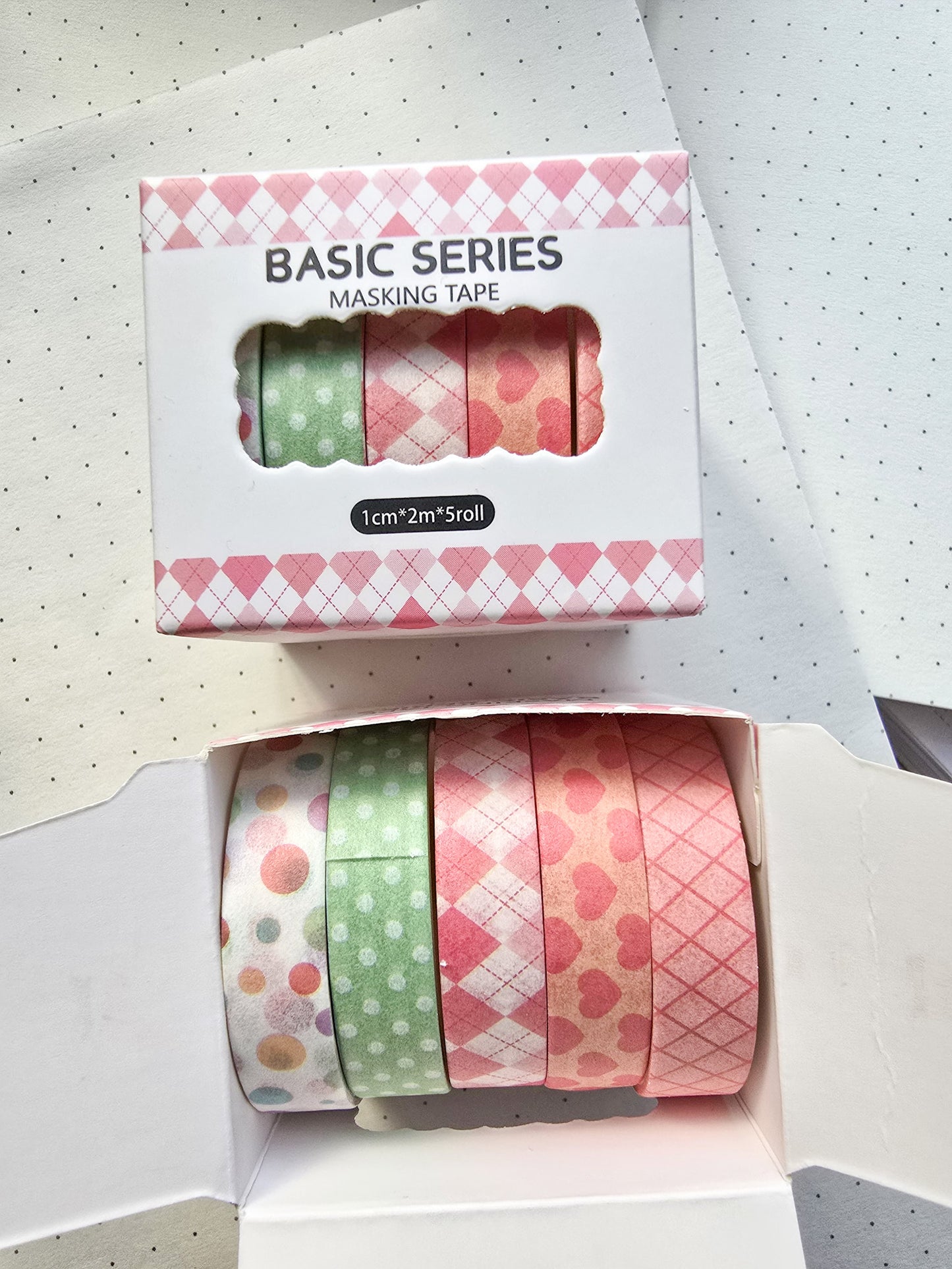 xmjd3089c-3 Basic Series Washi Tape Set | 1cm* 2m set of 5