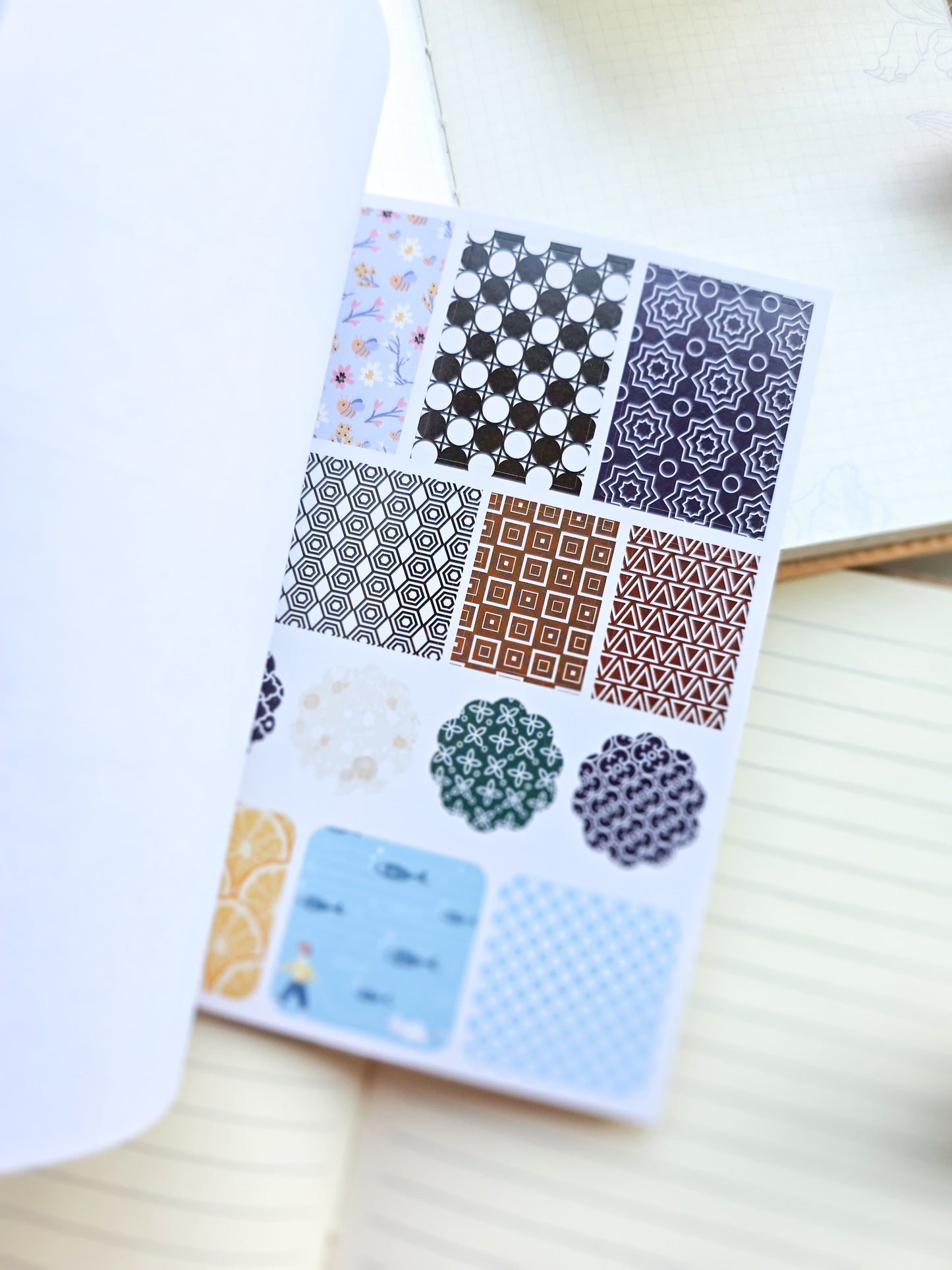 BTRJ-404 Kawaii Paper Sticker book Orange | Warm Orange Astral | 20 Pages