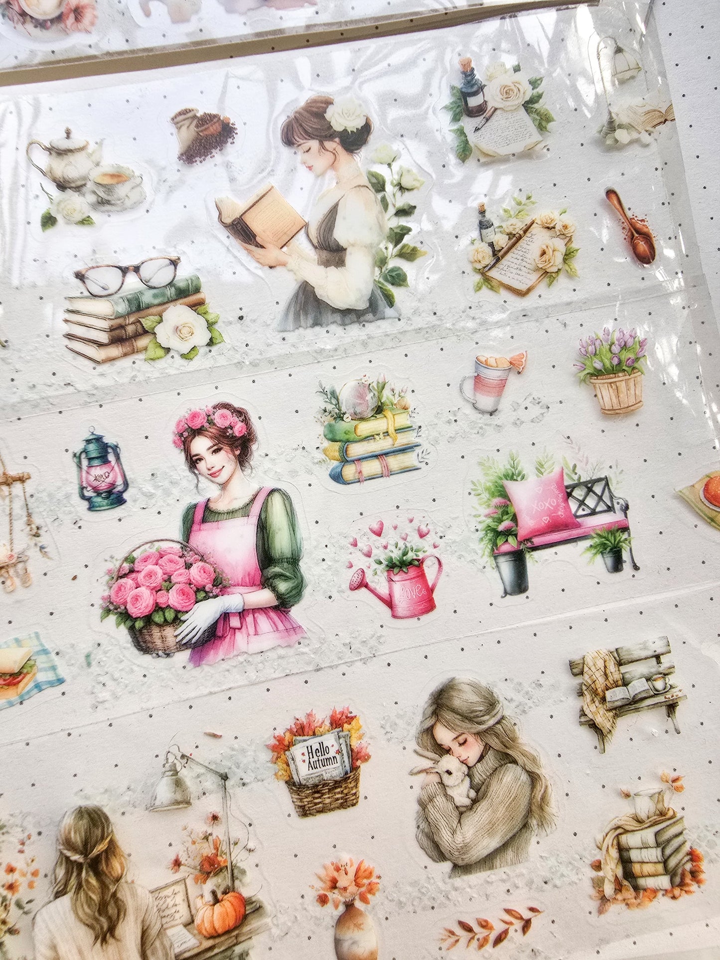 YDHJ201 Random Any One Girls Moonlight Forest Precut Sticker Roll | 1pcs