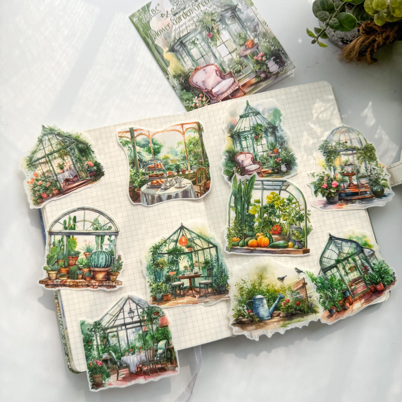 SZHJ601 - material pack watercolor dream series ins wind and paper hand curtain retro film DIY sticker