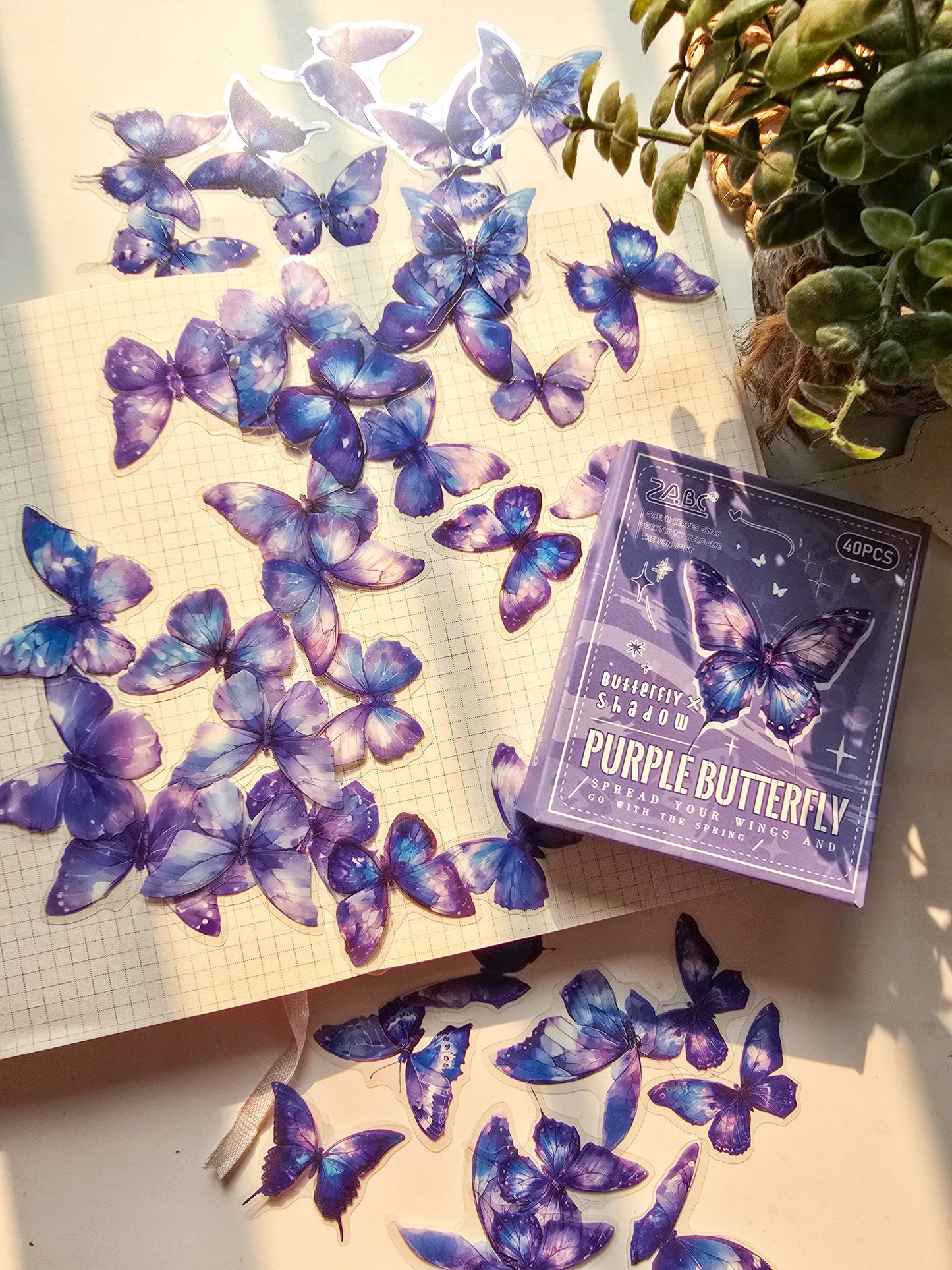 MXDY605 - pet stickers Moxiang butterfly shadow series creative stickers retro butterfly handbook material stickers