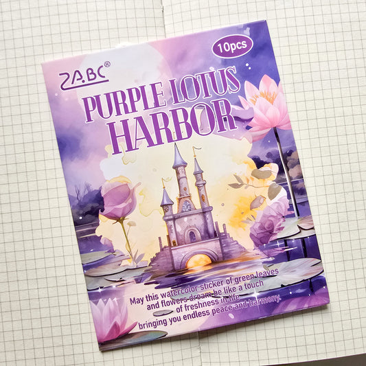 HHXZ602 - sticker package Flower Sea Boat Series Landscape Landscaping Special Oil and Paper Cut Film Handbook Material