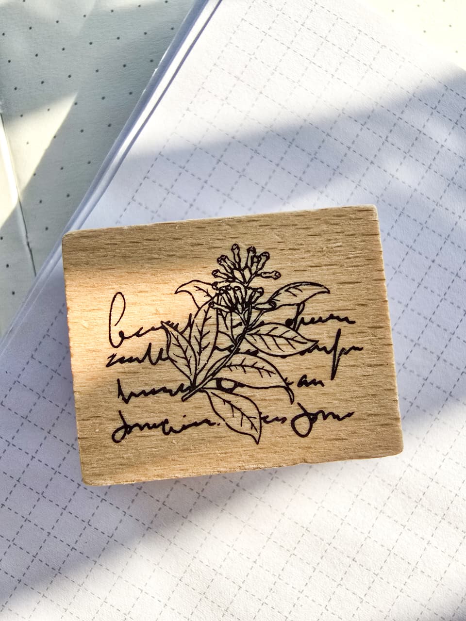 MGYJ606-7 Wooden Stamp Flower Letter