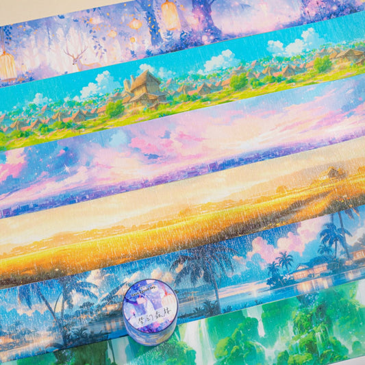 MHD-TYMJ006- Scenery Theme Translucent PET Sticker Roll