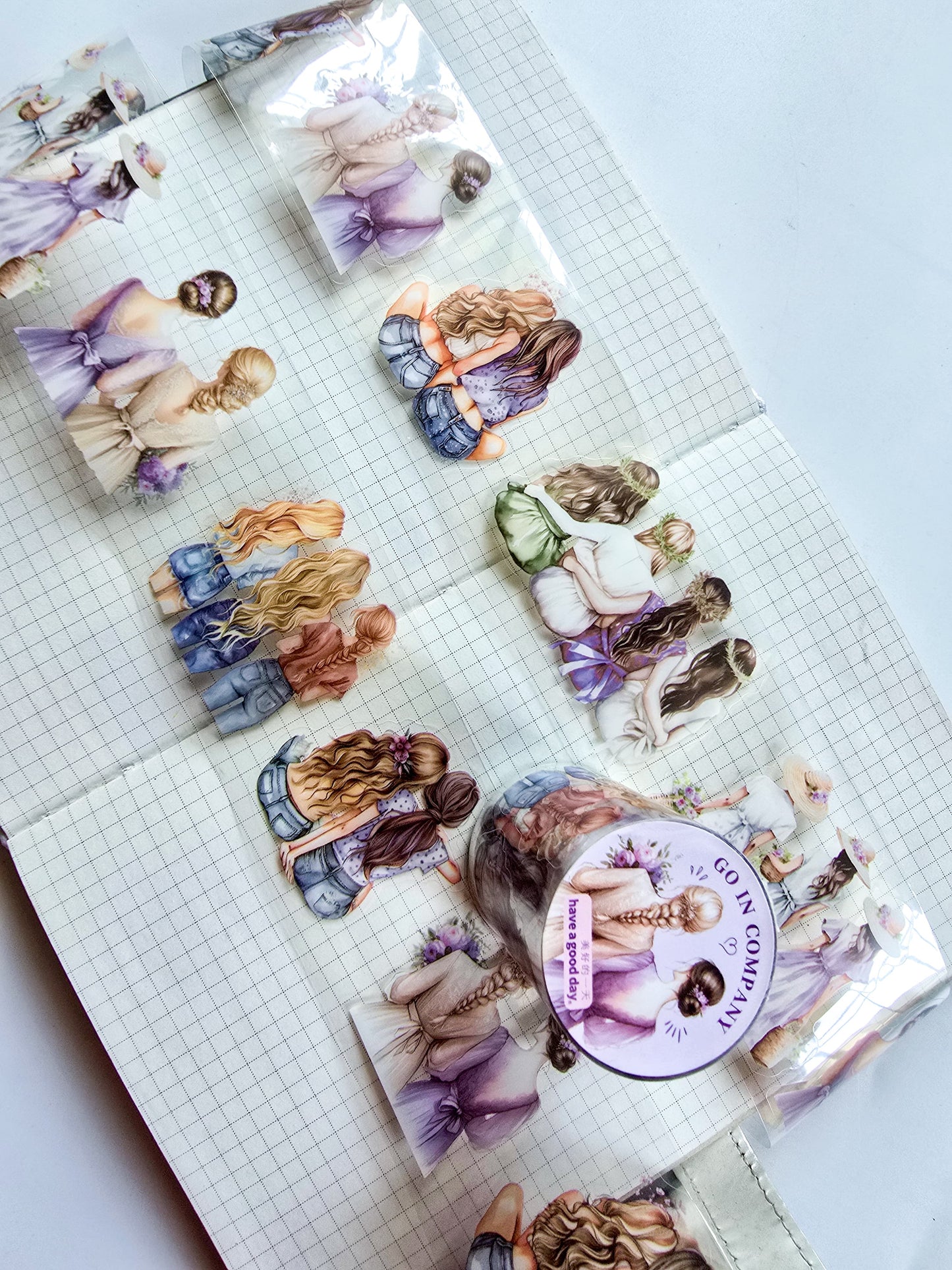 MHD-JBEX005-A|Friendship Sticker Roll| PET Sticker Roll | Precut |