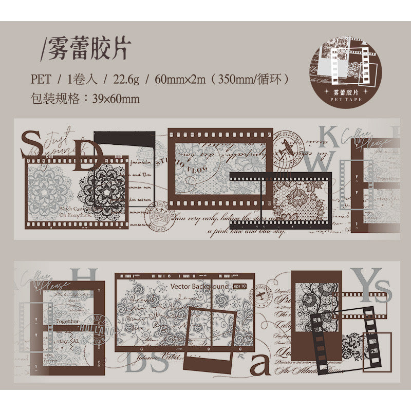 Yyml004 Journal Design Sticker Roll | Journaling Sticker Roll | B&W Design Sticker 60mmx2m