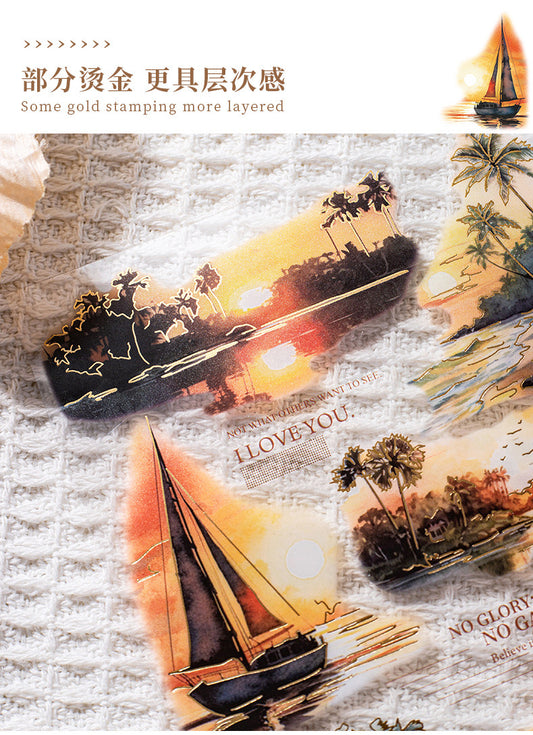 Zmlc006 PET Sticker | Journey Sunset | 2 Sheets 105x148mm