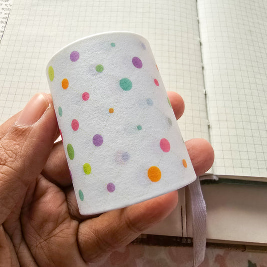 DCSYXL101 -B Sticker Roll| boxed tape drip Coloured Polca Dots Paper roll