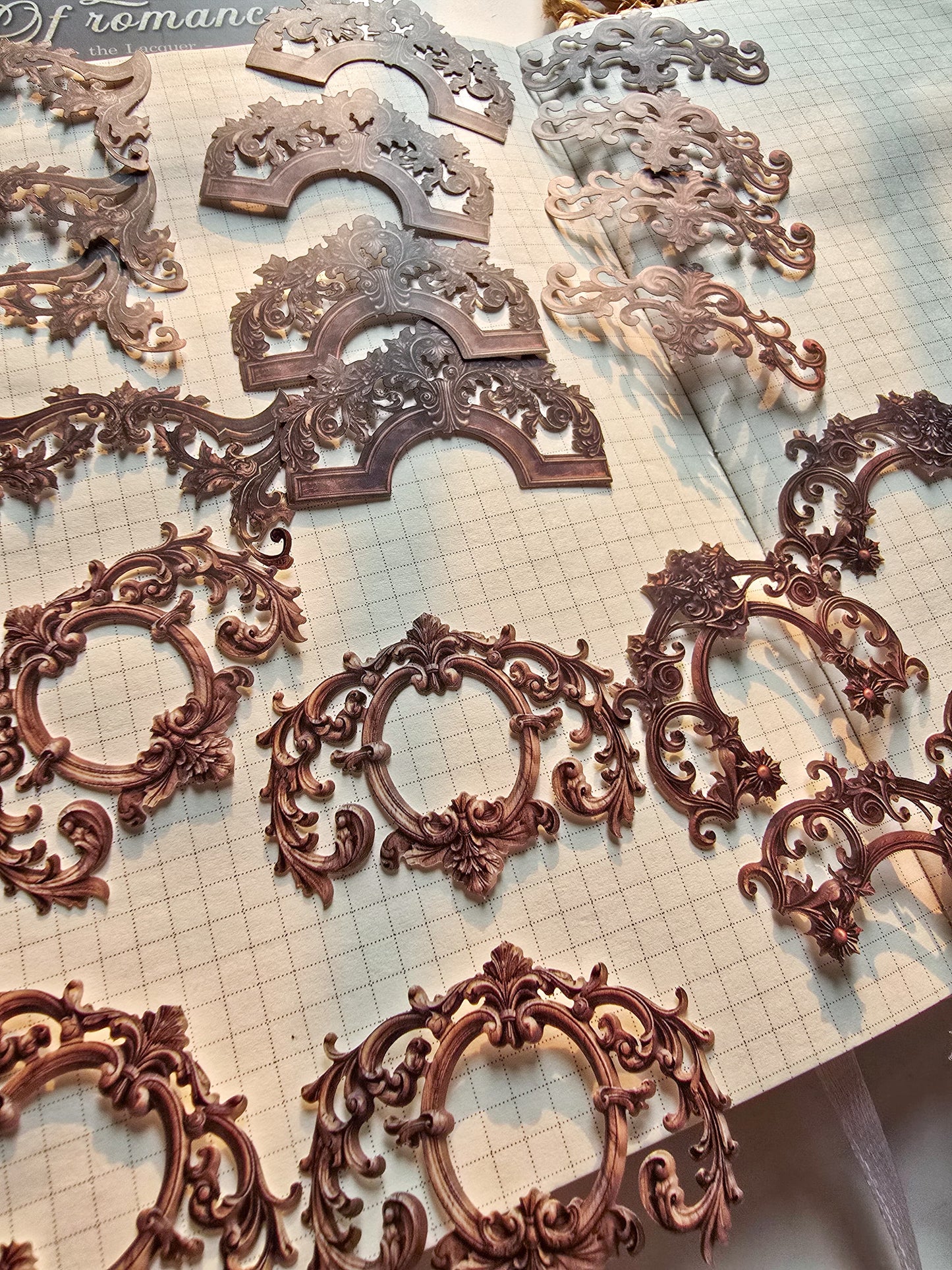 MG033-0848-Yan Ji sticker pack Romantic Rule series Retro Baroque notebook material 20 pieces into 6 options