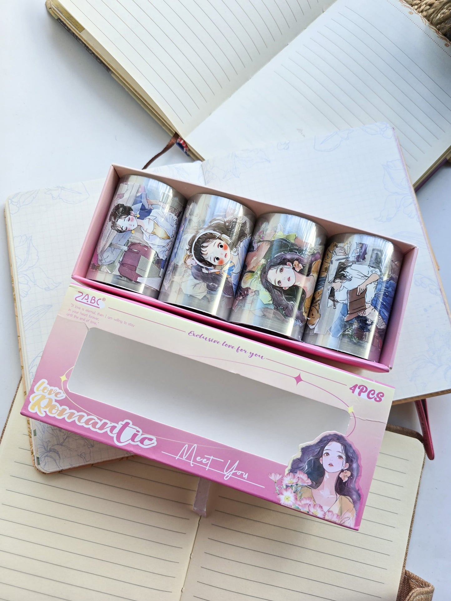 Wrsy201 Girls Sticker PET Sticker Roll | 4 Sticker Rolls 60mm*2m