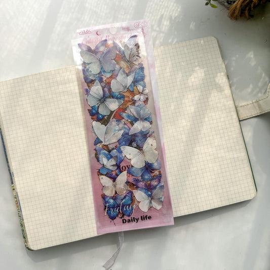 CYLG601 - sticker colorful wings streamer series butterfly cutting film hand account pet creative hand account material sticker