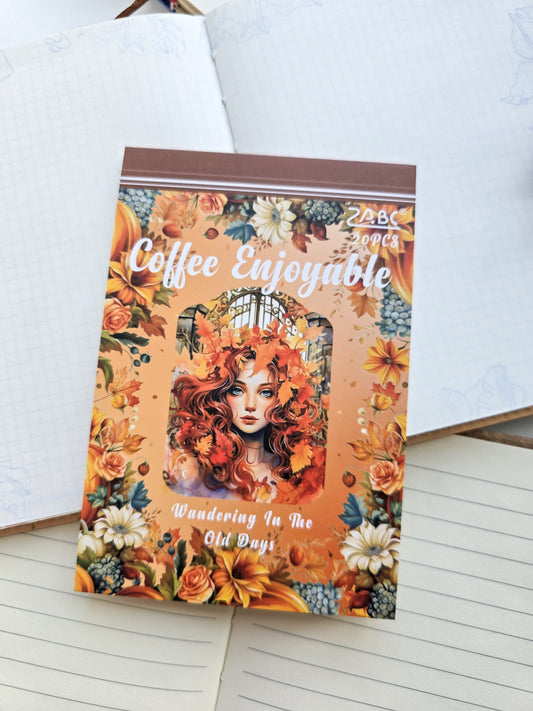 Smjsg402 Paper Sticker Book | Coffee Enjoyable | 20 Pages 100*145mm PreCut Sticker