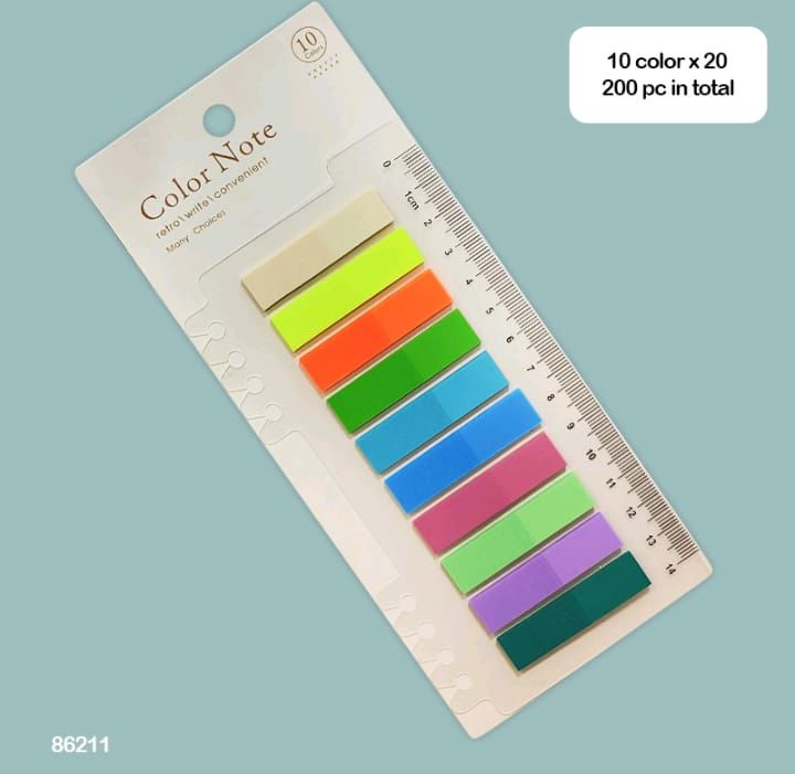 86211 Morandi STICKY NOTE 10 Colors 20 Sheets Each