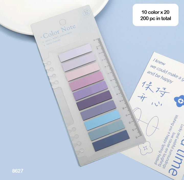 8627 Morandi STICKY NOTE 10 Colors 20 Sheets Each