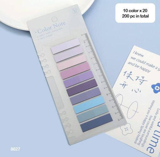 8627 Morandi STICKY NOTE 10 Colors 20 Sheets Each