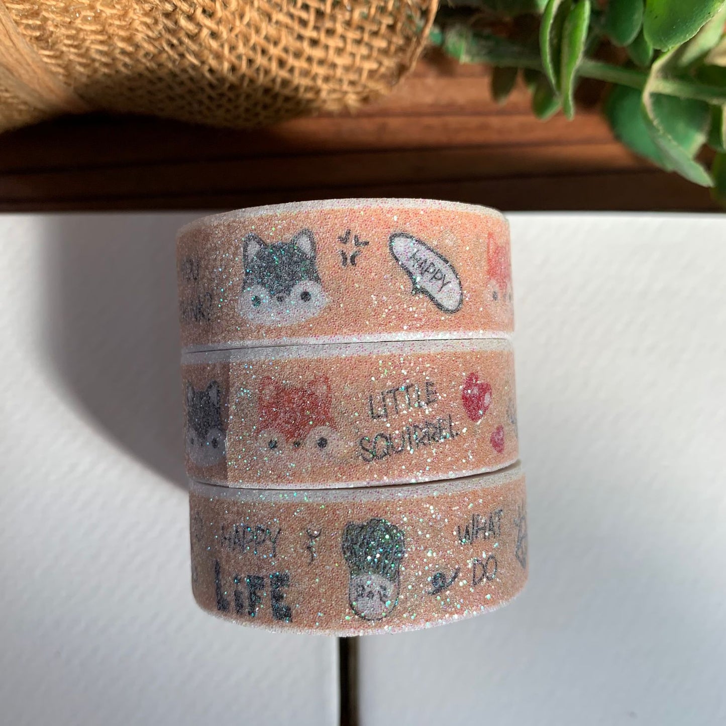 #246 - 1Pcs Glitter Solo Washi Tape | Width 15mm | Length 3mtr