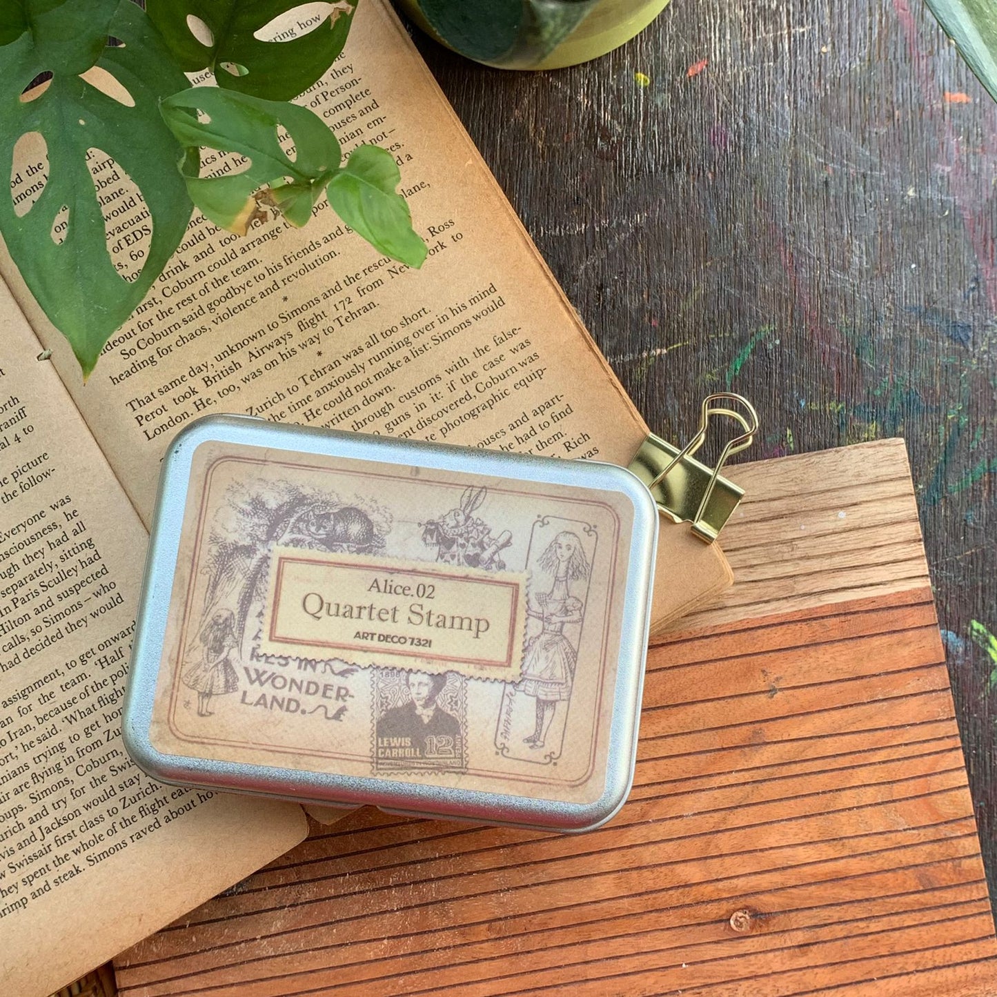 QWAS4 - Antique Wooden Stamp | 4 Pcs